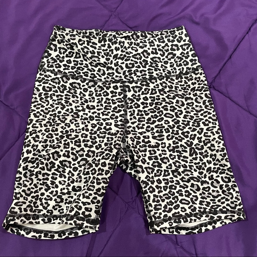 White Leopard Gym Shorts